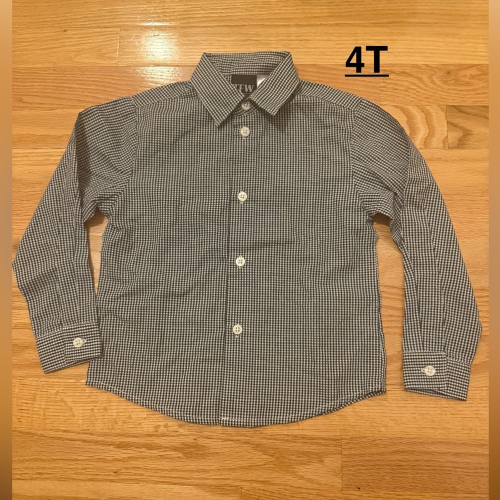 Classic Black and White Checkered Kids Shirt